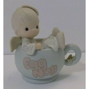 Precious Moments Dropping In For The Holidays Too Much Egg Nog Blue Cup